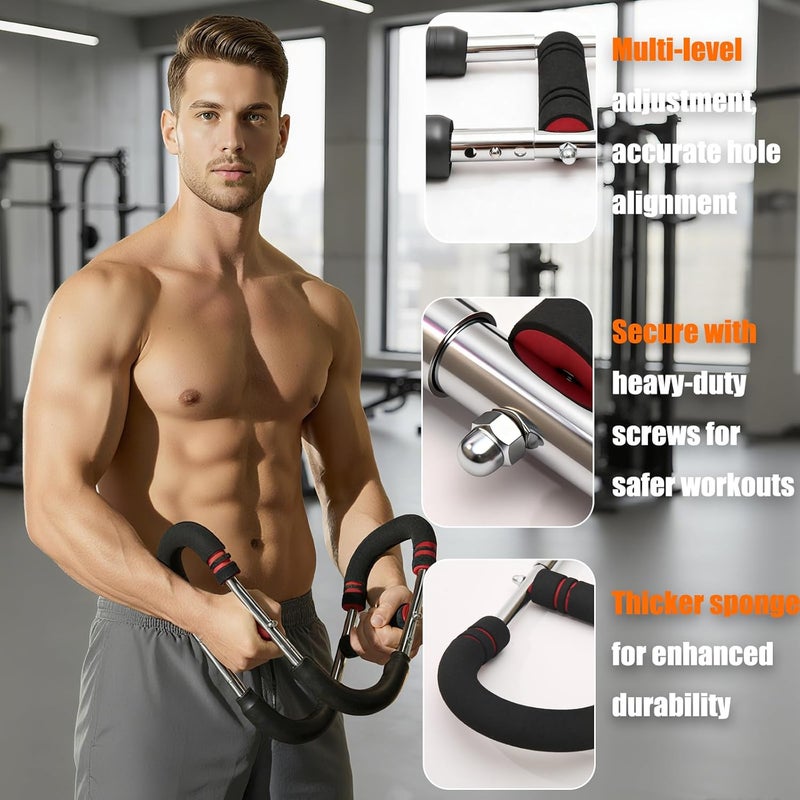 Crossunx Twister Arm Trainer, Chest Workout Equipment 10-Level Adjustable (30-110 lbs), Adjustable Chest Exerciser with 4 Springs for Men Women, Home Gym Strength Builder, Portable Muscle Toner - Image 3